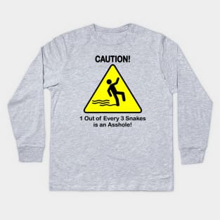 Caution! Kids Long Sleeve T-Shirt